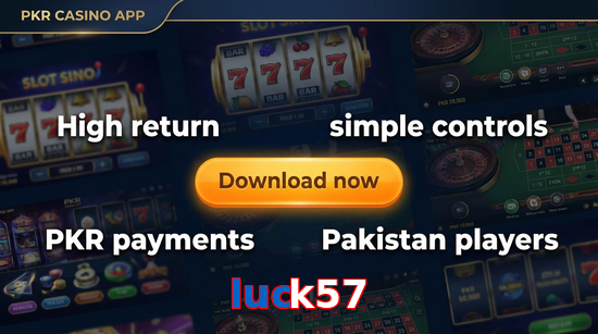 Main screen of Luck57 gamedownload page for PK players